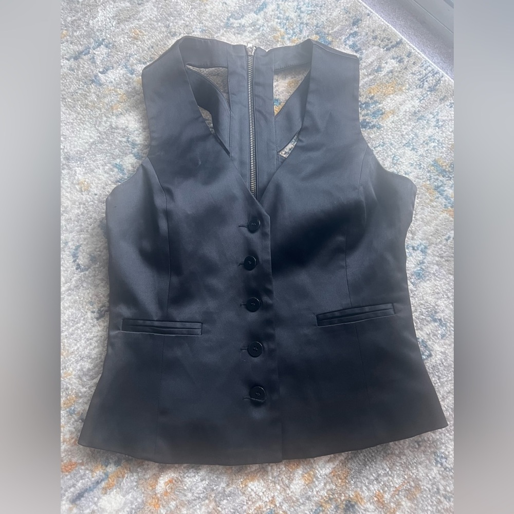 Bebe goth vest shirt xs